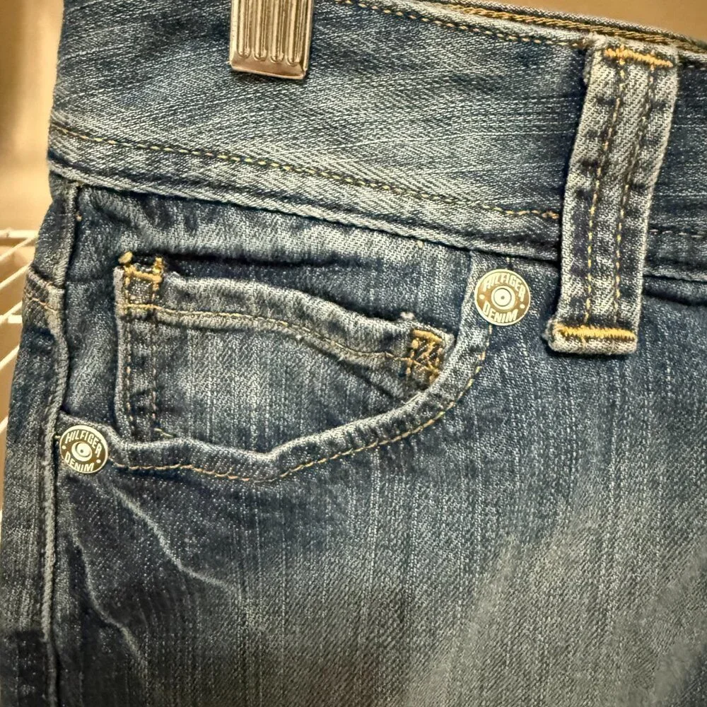 TOMMY HILFIGER DENIM MINI SKIRT 2 Women's Skirt Blue Y2K Vintage Preppy 2000's - Picture 5 of 9